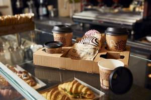 Cardboard cup holder 4 compartments