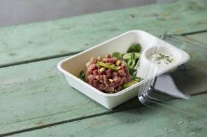 Tray with gravy boat