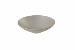 Piatto fondo in melamina grigia