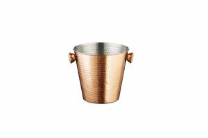 Copper-colored ice bucket