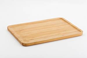 Rectangular tray in bamboo