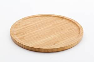 Round tray in bamboo