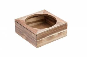 Acacia stand for bowls