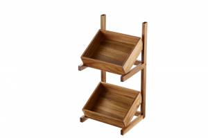 Set espositore in acacia