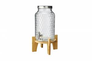 Jar con base in bamboo