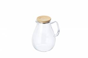 Caraffa in vetro con coperchio in bamboo - 1.7 litri