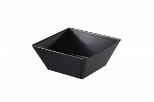 Black square salad bowl